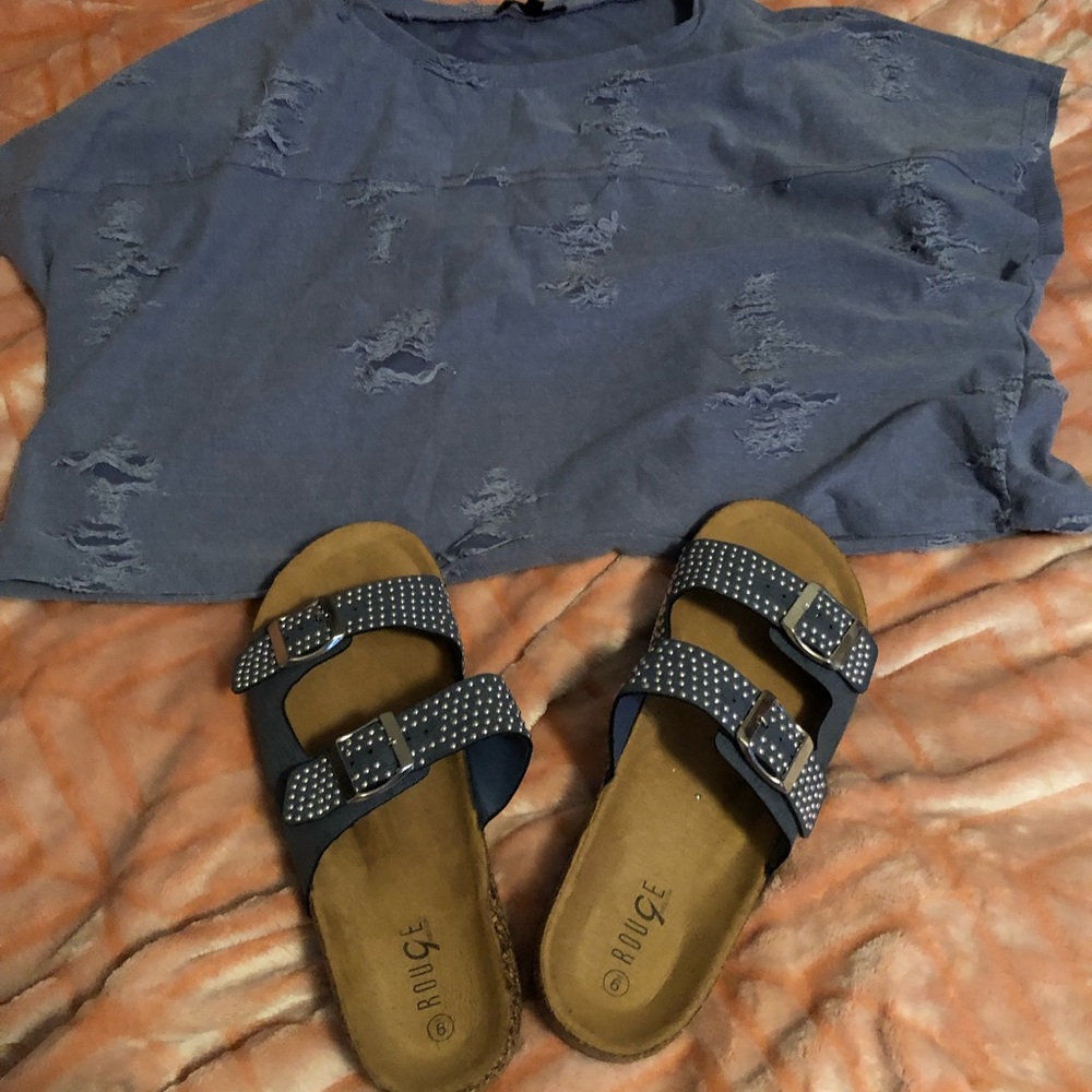Crop top and sandals